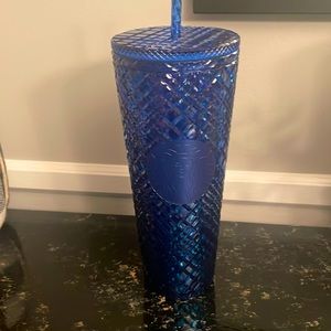NWT Starbucks Blue Diamond Grid Cup